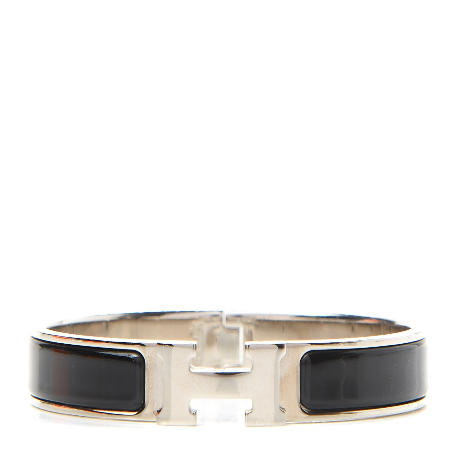 Hermes Enamel Narrow Clic Clac H Bracelet PM Black 1 of 6