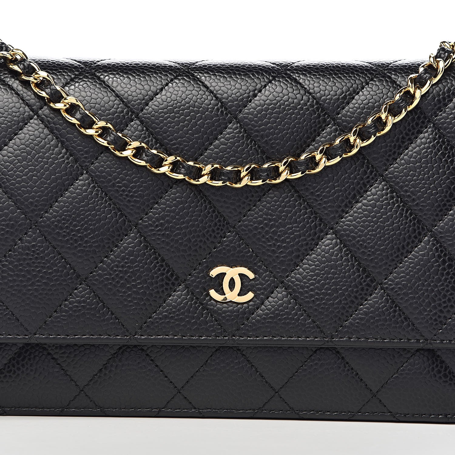Chanel Caviar Quilted Wallet On Chain WOC Black 11 of 12