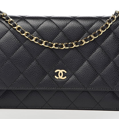 Chanel Caviar Quilted Wallet On Chain WOC Black 11 of 12