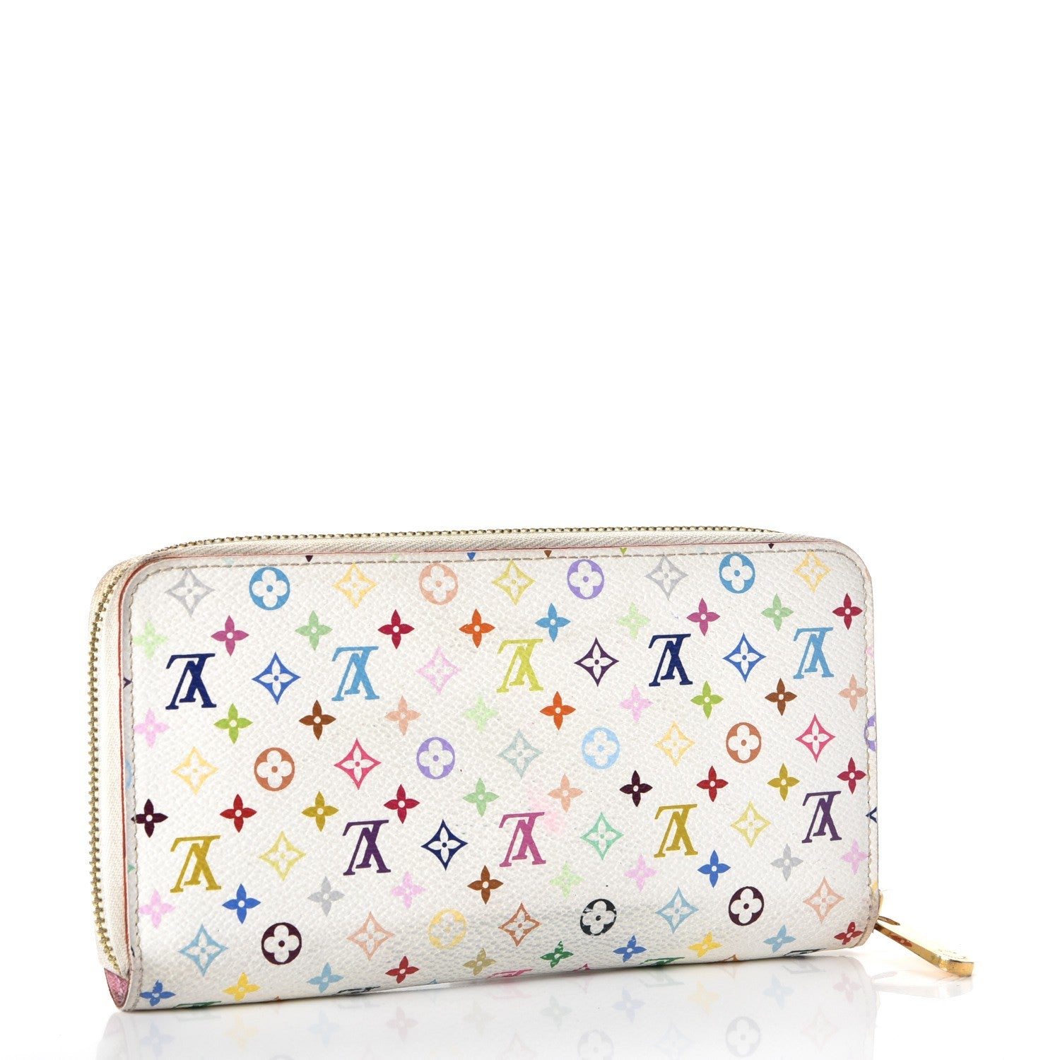 Louis Vuitton Monogram Multicolor Zippy Wallet White Litchi 3 of 15