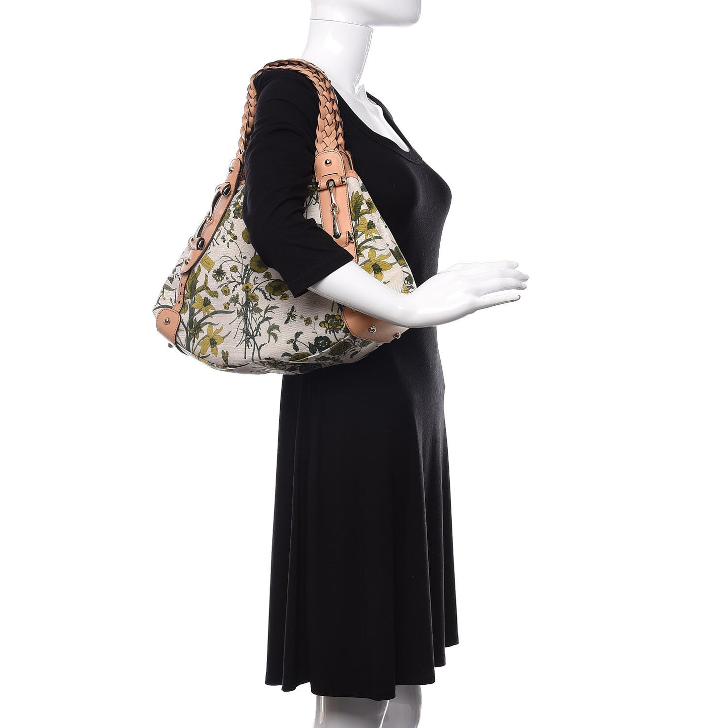 Canvas Small Floral Flora Pelham Shoulder Bag Beige