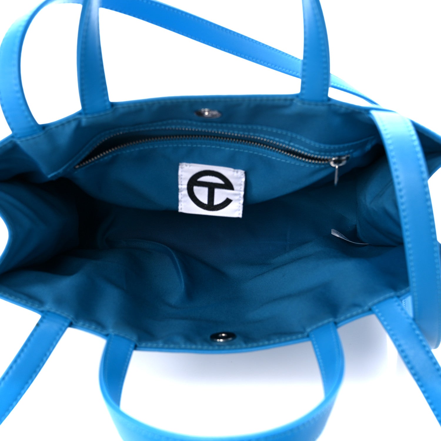 Telfar Vegan Leather Medium Shopping Bag Cyan 5 of 10