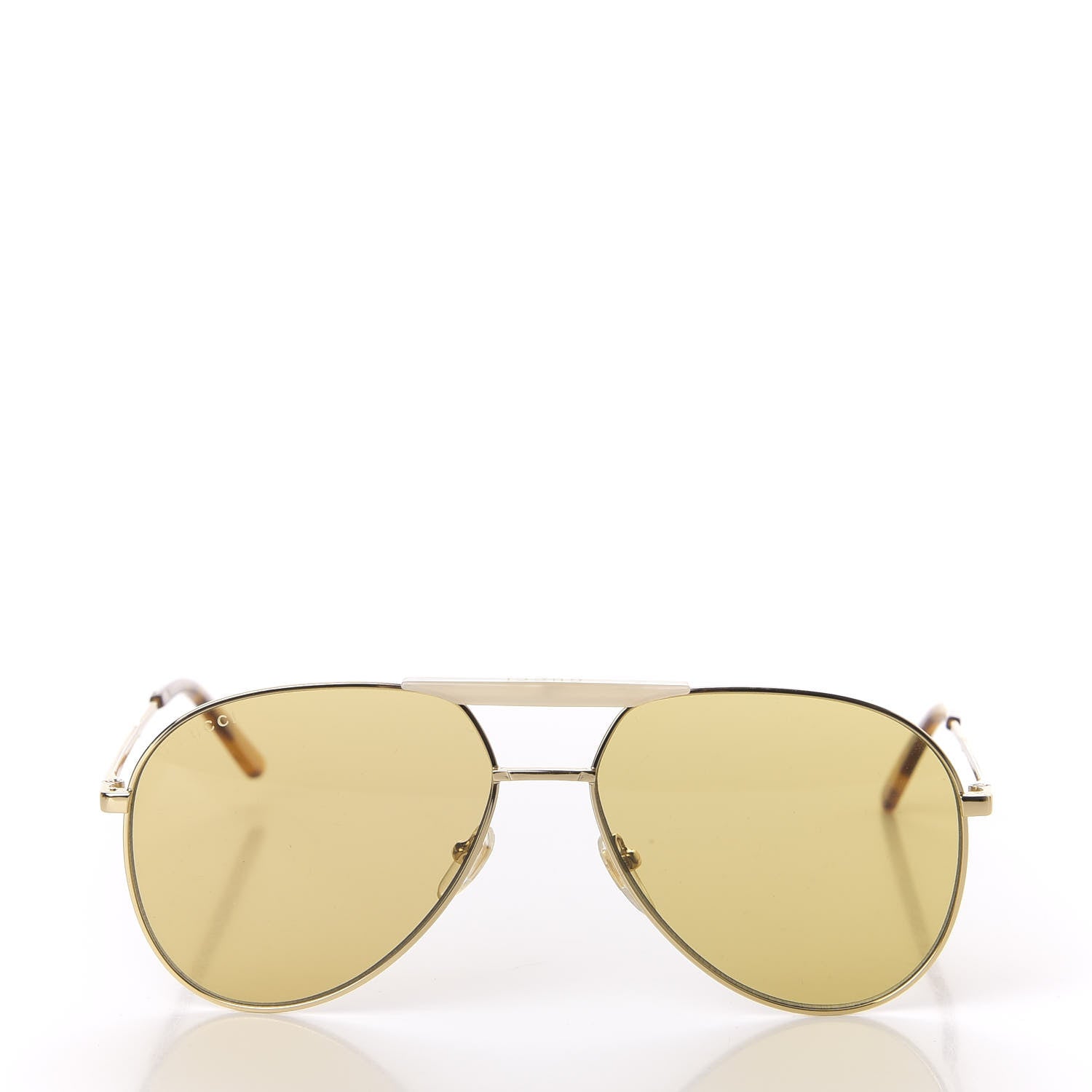 Gucci Aviator Sunglasses GG0242S Gold 2 of 9