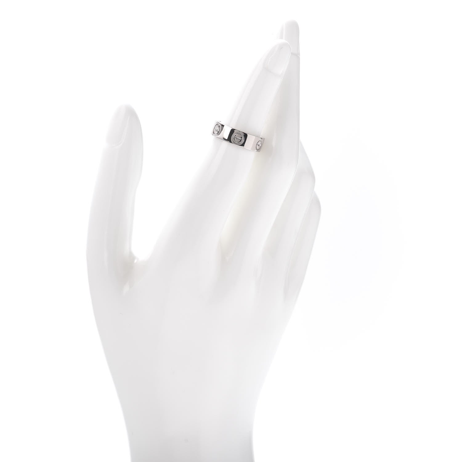 Cartier 18K White Gold 5.5mm LOVE Ring 48 4.5 2 of 4