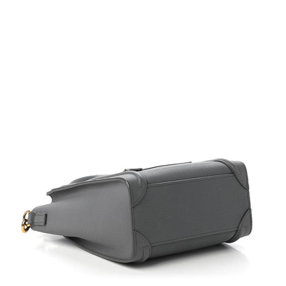 Celine Baby Drummed Calfskin Nano Luggage Kohl 4 of 9