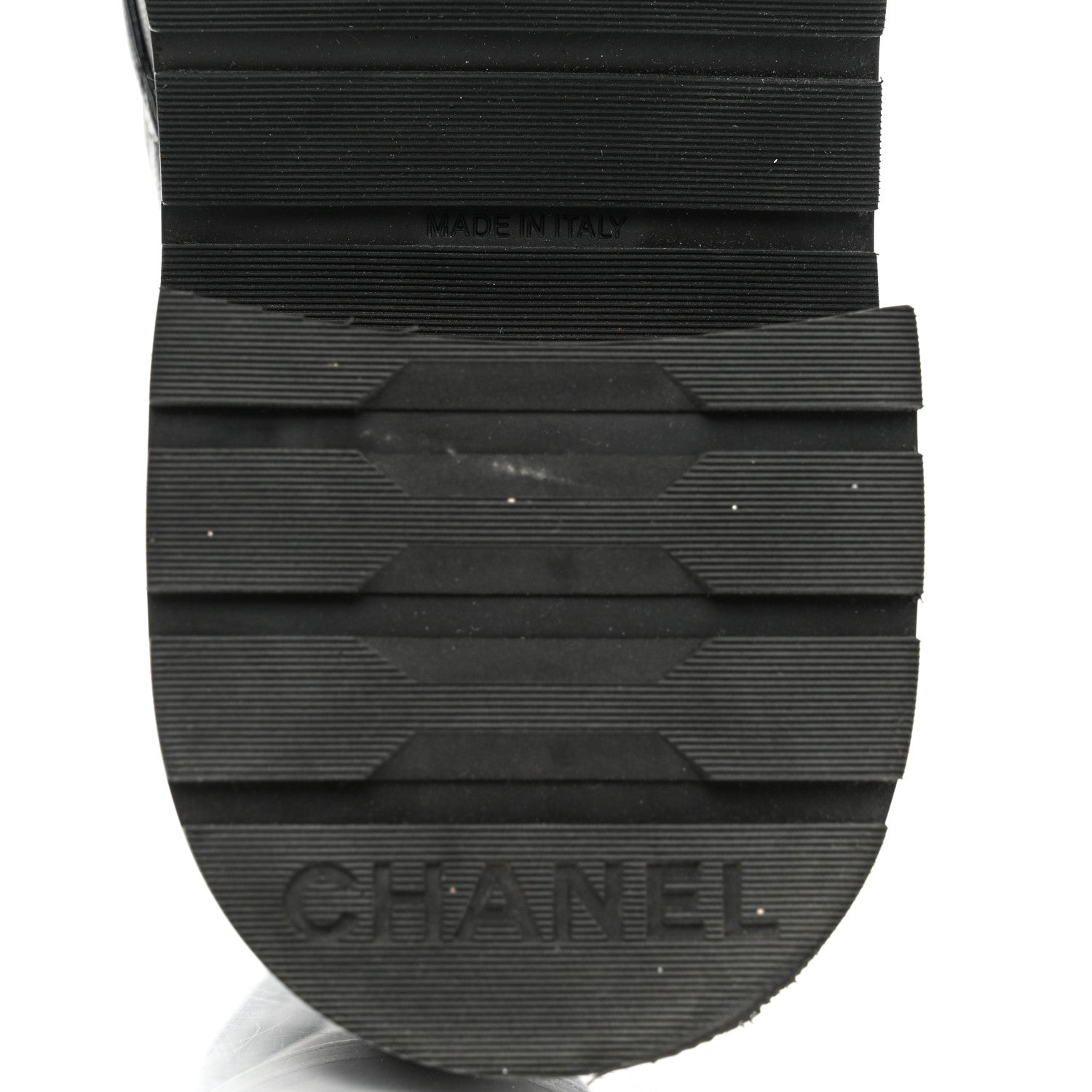 Chanel Shiny Calfskin Quilted Lace Up Combat Boots 36.5 Black 6 of 9