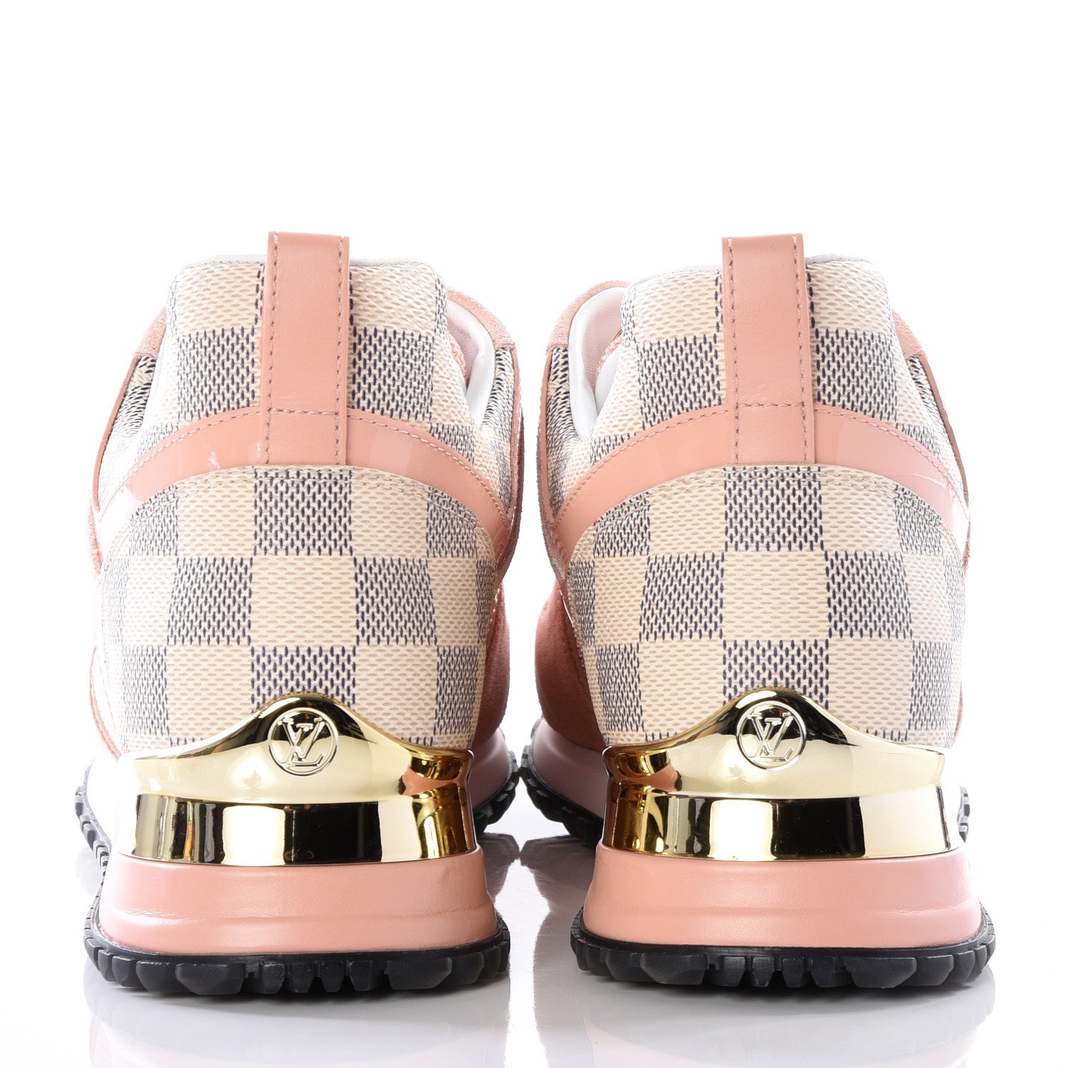 Louis Vuitton Suede Damier Azur Run Away Sneakers 36.5 Pink 7 of 10