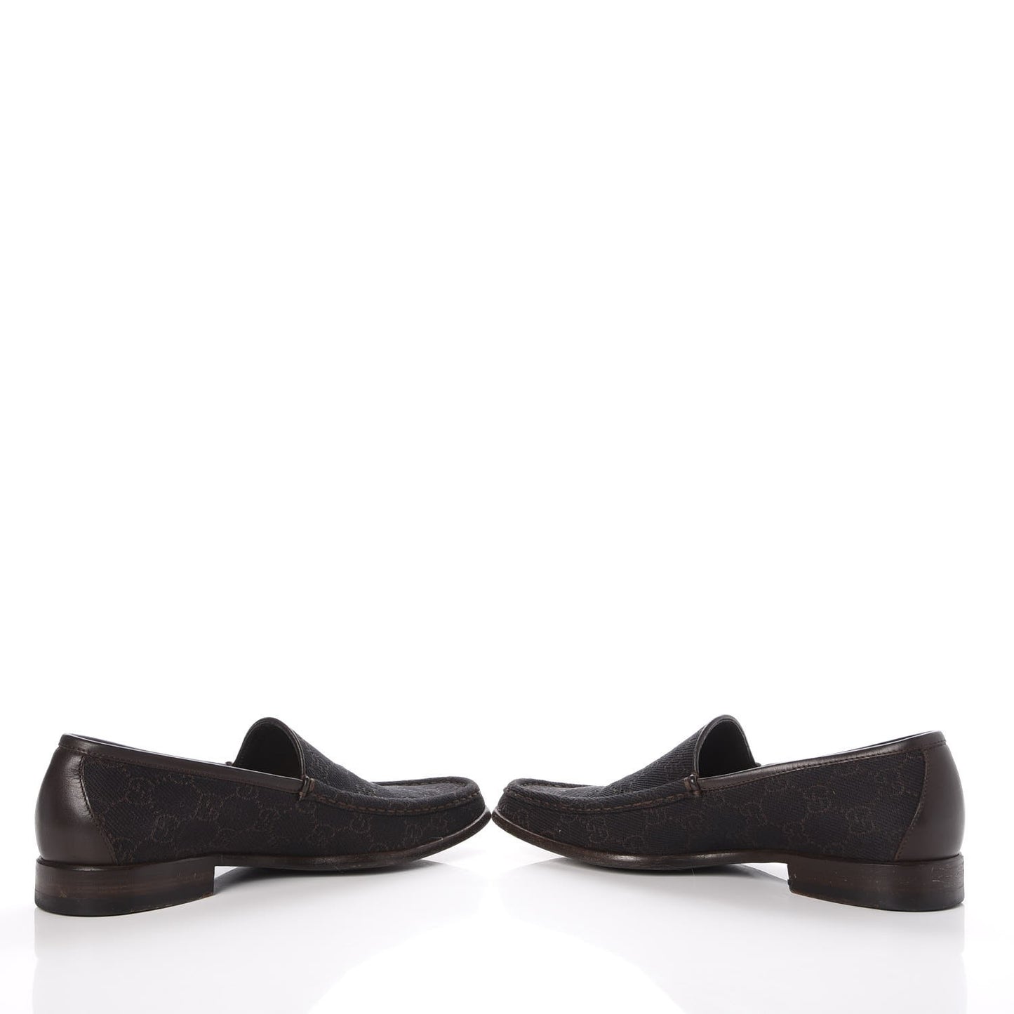 Denim Monogram Loafers 8 Dark Brown
