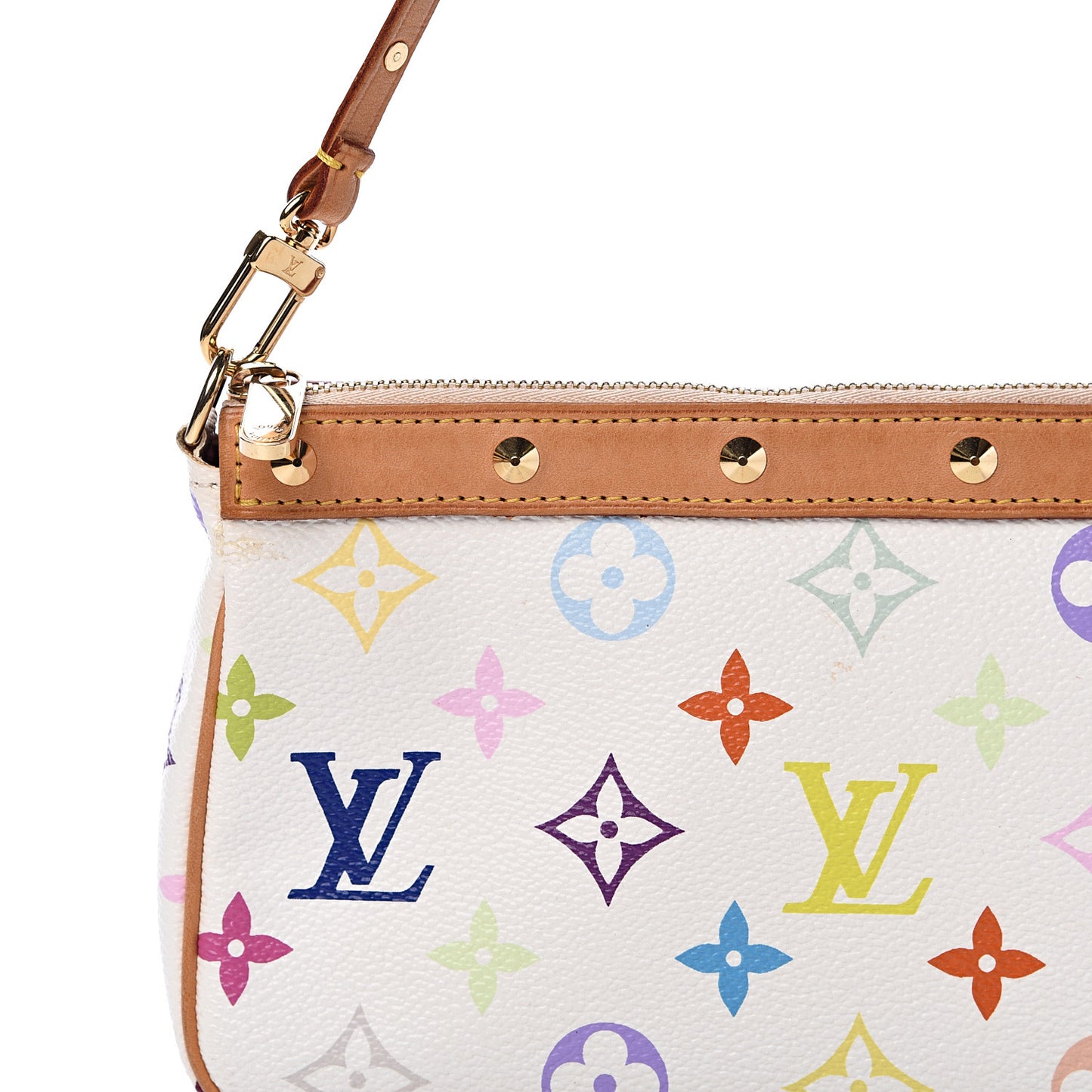 Monogram Multicolor Pochette Accessories White