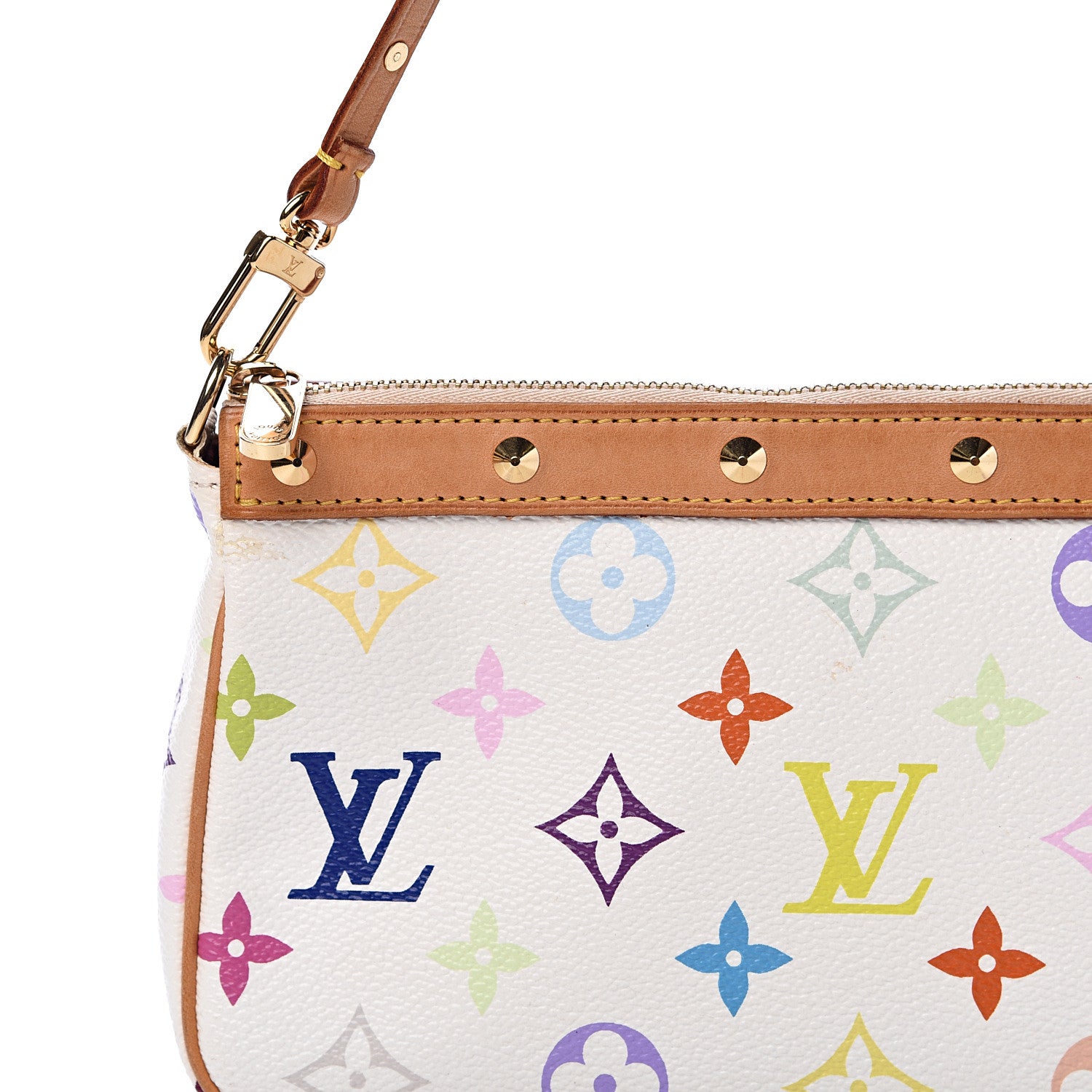 Louis Vuitton Monogram Multicolor Pochette Accessories White 7 of 10