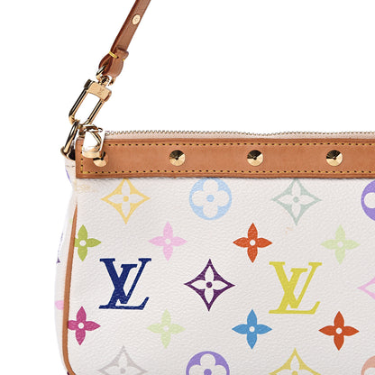 Louis Vuitton Monogram Multicolor Pochette Accessories White 7 of 10