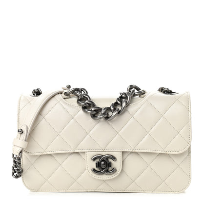 Chanel Glazed Calfskin Medium Perfect Edge Flap White 1 of 11