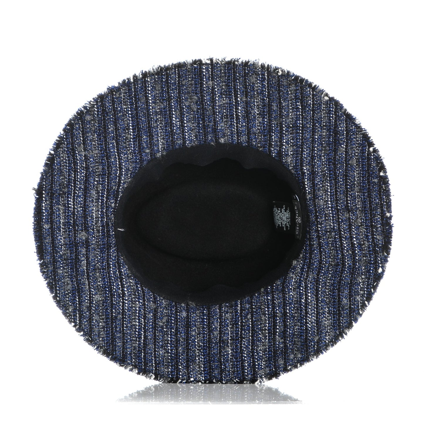 Tweed Felt CC Fedora Hat S Blue Black