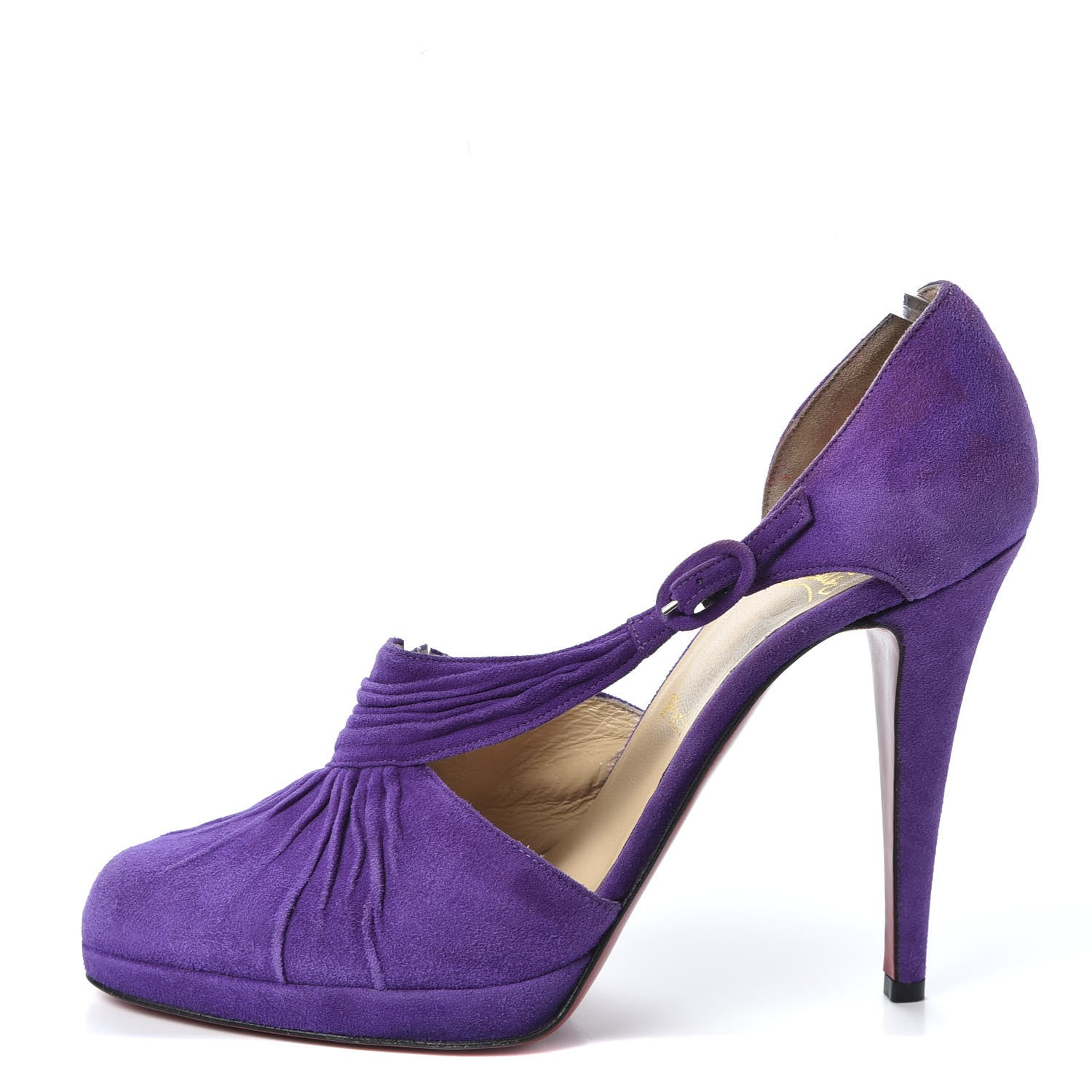 Christian Louboutin Suede Drapiday 120 Pumps 40.5 Violet 1 of 10
