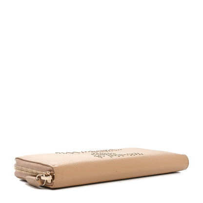 Chanel Caviar Studded Deauville Large Zip Around Wallet Beige 4 of 12