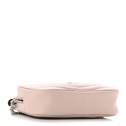 Saint Laurent Grain De Poudre Matelasse Monogram Mini Lou Camera Bag Marble Pink 4 of 9