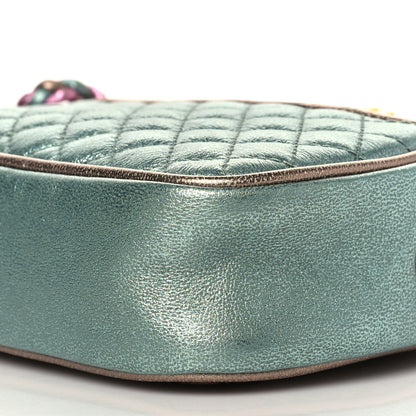 Gucci Laminated Nappa Trapuntata Mini Zumi Dome Shoulder Bag Rosa Lago Rame 10 of 10