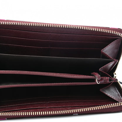 Gucci Calfskin Heartbeat Print Zip Around Wallet New Wine 5 of 6