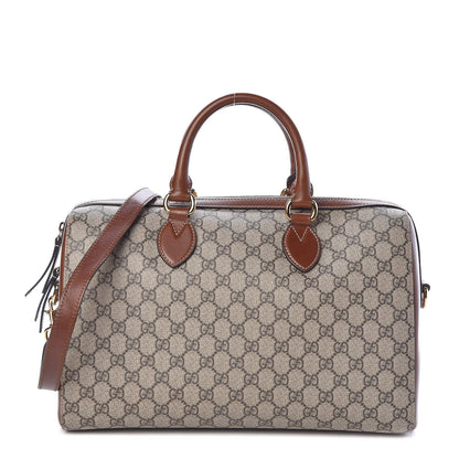 Gucci GG Supreme Monogram Medium Boston Beige Cuir 1 of 9