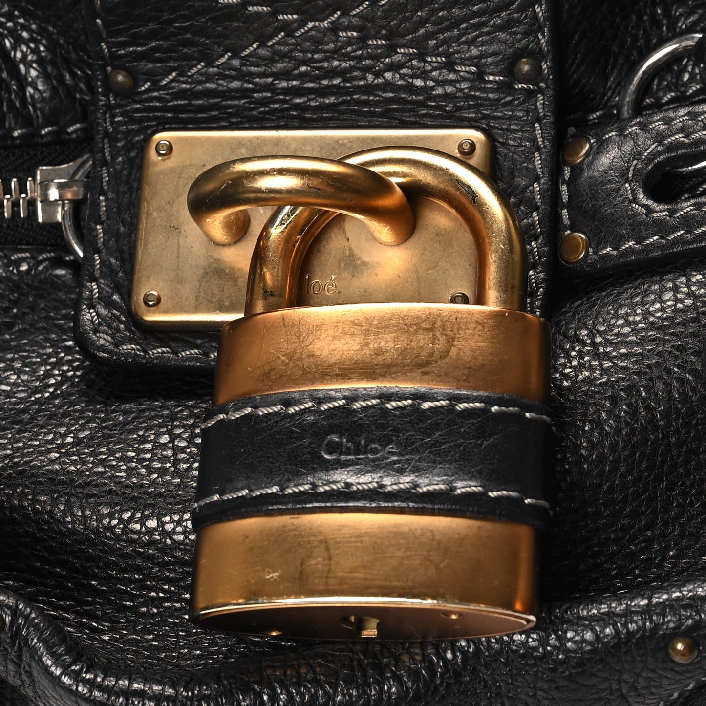 Calfskin Paddington Front Pocket Tote Black