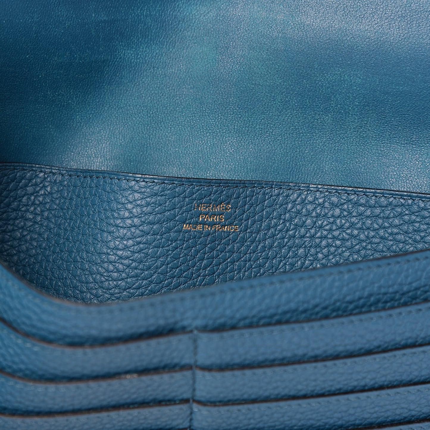 Taurillon Clemence Dogon Recto Verso Wallet Cobalt