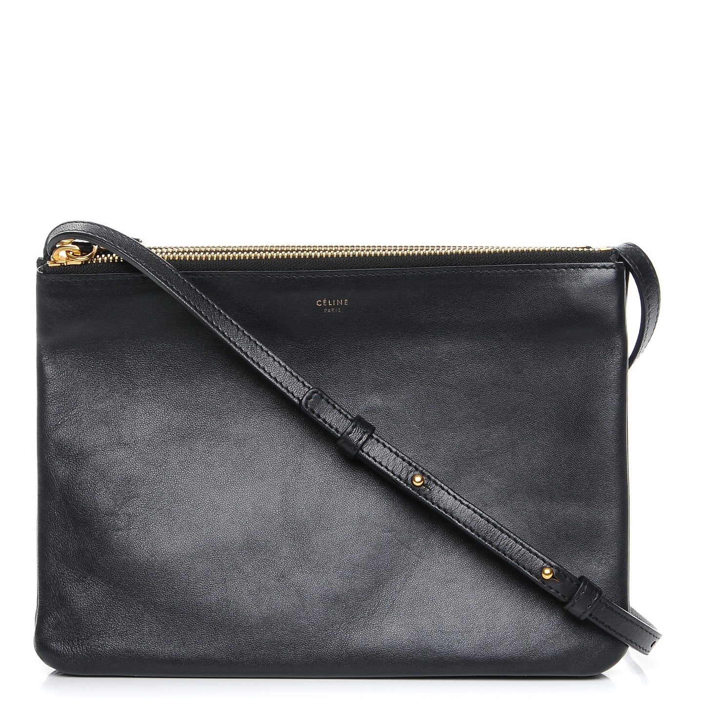 Smooth Lambskin Large Trio Crossbody Bag Navy Blue