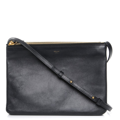 Celine Smooth Lambskin Large Trio Crossbody Bag Navy Blue 1 of 7