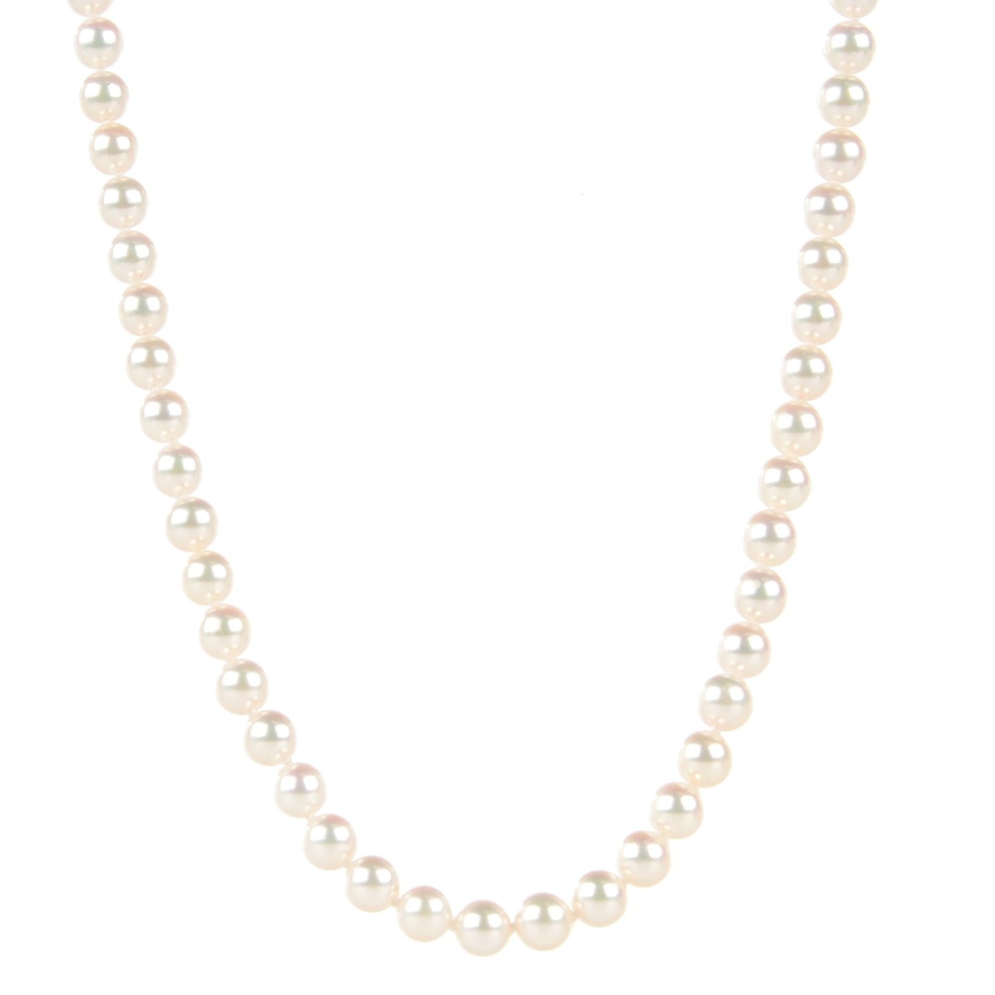 18K Yellow Gold Akoya Cultured Pearl 7mm Signature Necklace