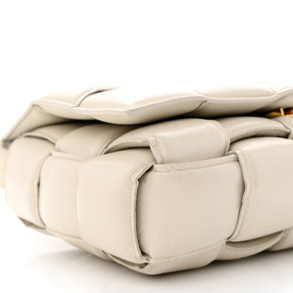 Bottega Veneta Paper Calfskin Maxi Intreccio Padded Cassette Crossbody Bag White 10 of 13
