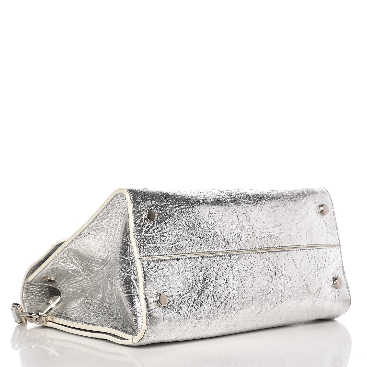 Christian Dior Metallic Calfskin Medium Diorever Flap Silver 4 of 10