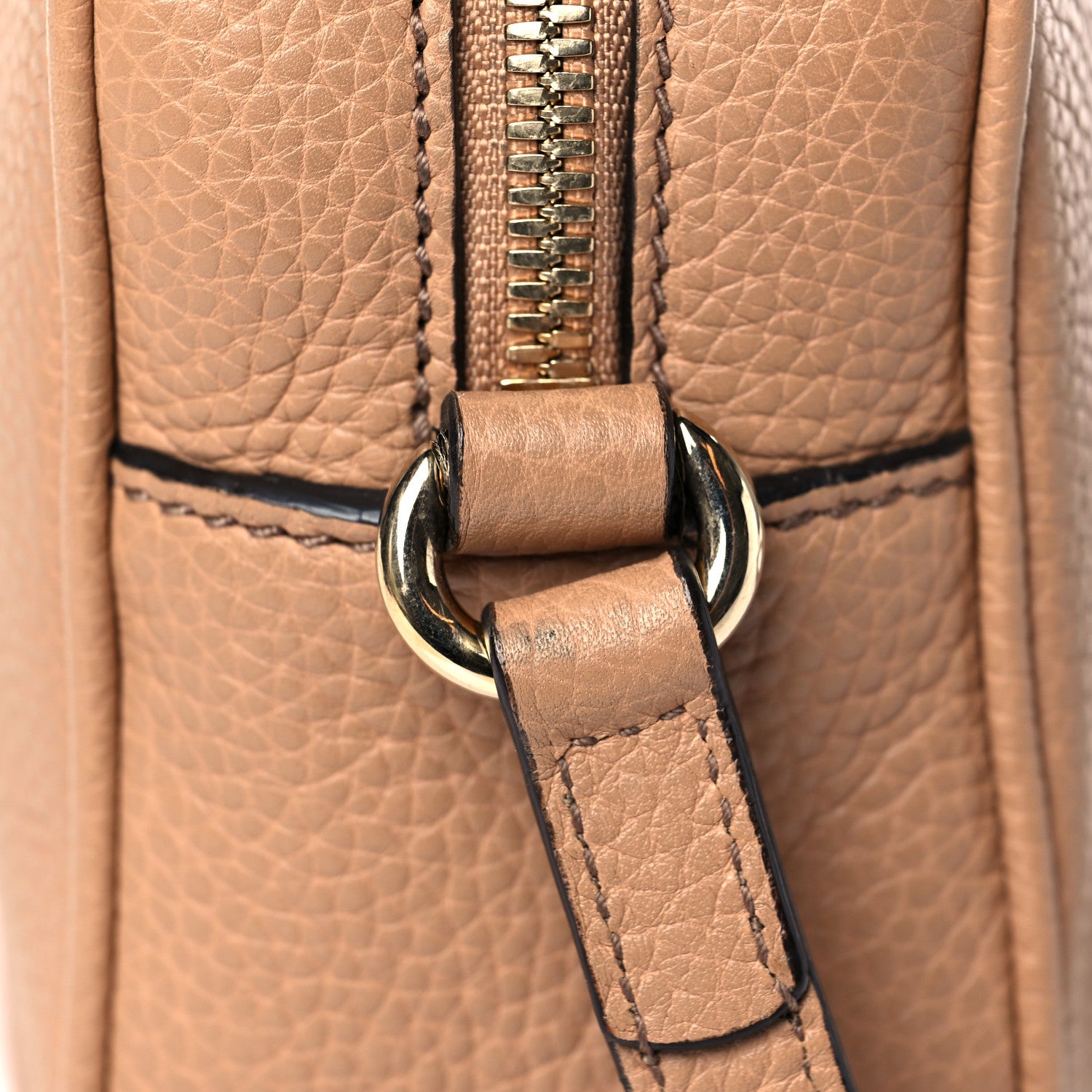 Gucci Pebbled Calfskin Small Soho Disco Bag Camelia 13 of 13