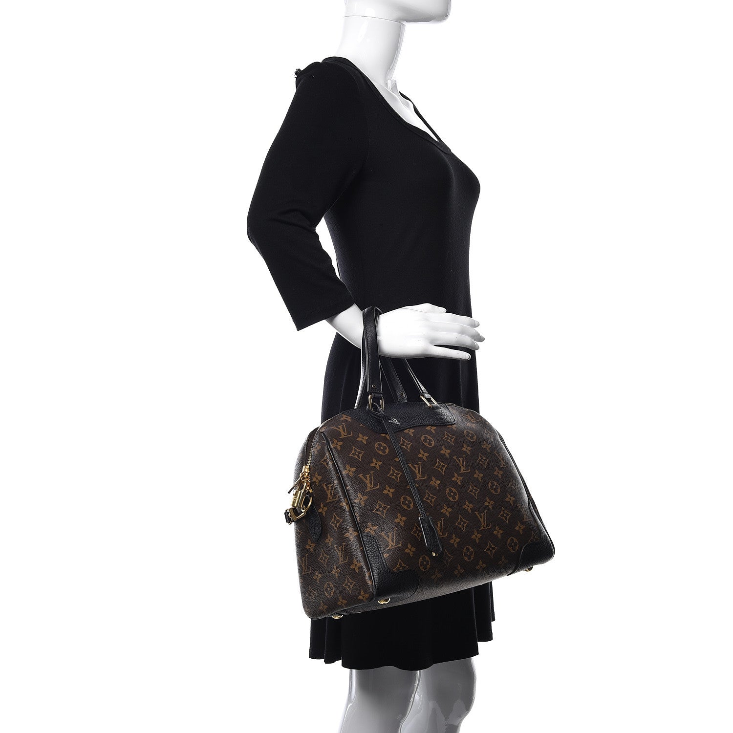 Louis Vuitton Monogram Retiro NM Black 2 of 12