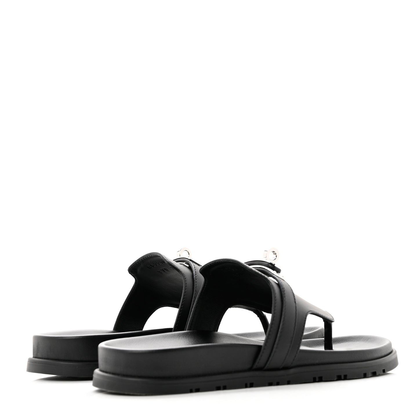 Calfskin Womens Empire Sandals 37 Black
