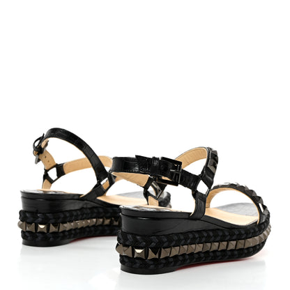 Christian Louboutin Alligator Rope Cataclou 60 Platform Sandals 35 Black 4 of 7