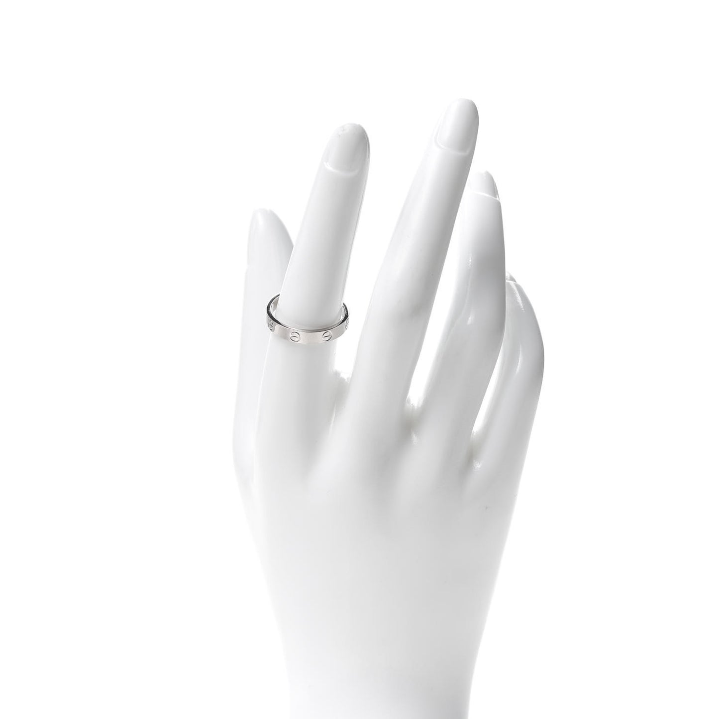 18K White Gold 3.5mm LOVE Wedding Band Ring 56 7.5