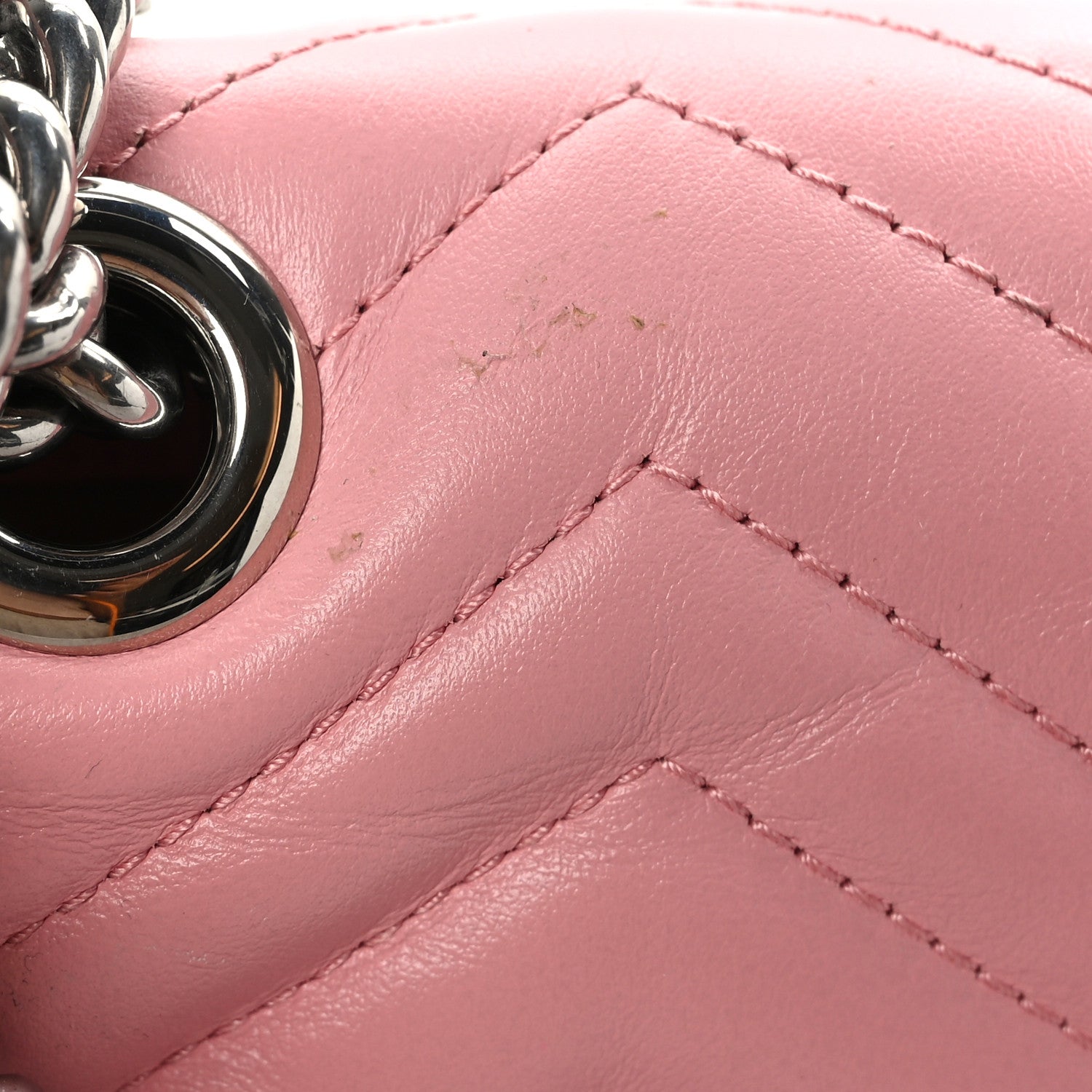 Gucci Calfskin Matelasse Small GG Marmont Shoulder Bag Wild Rose 9 of 9