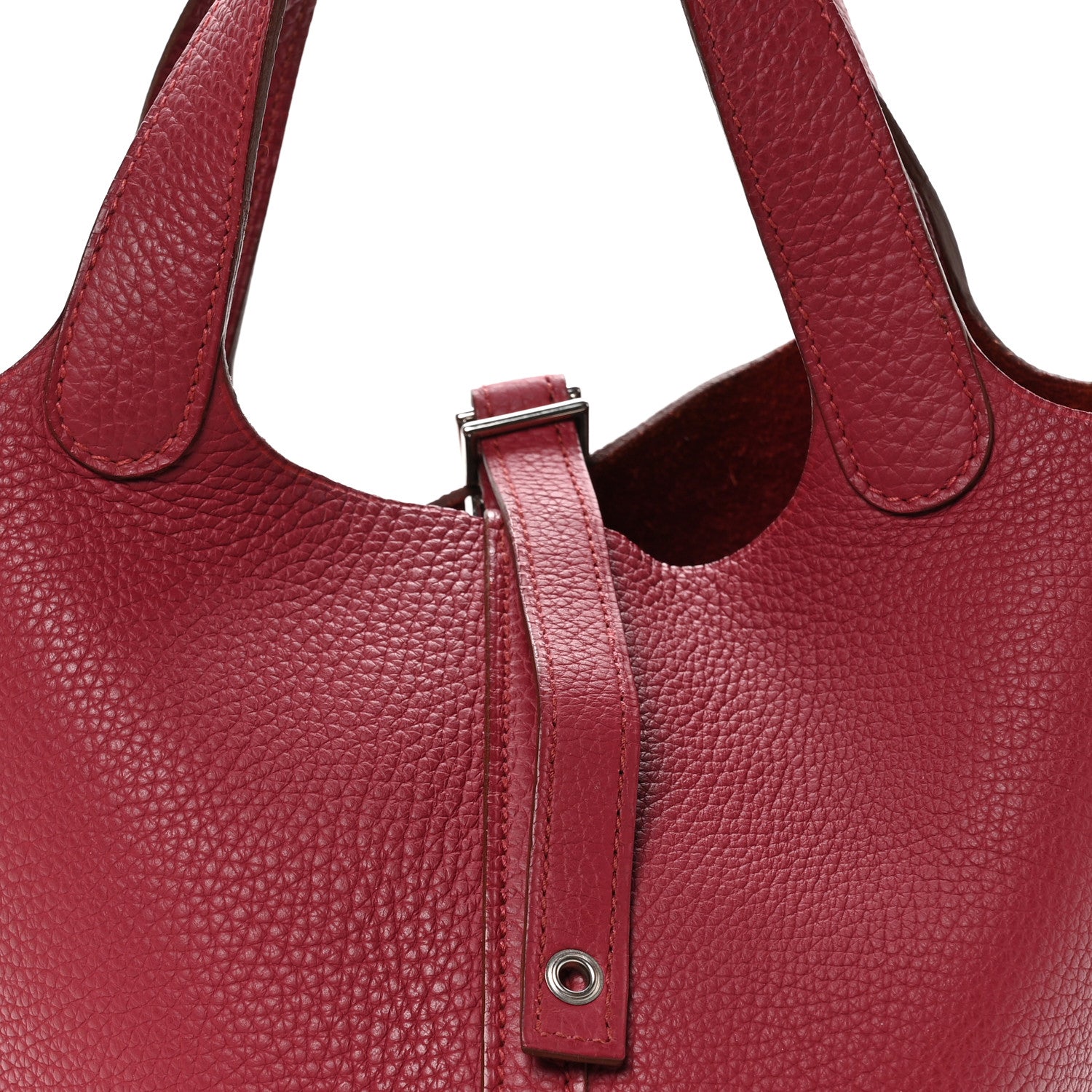 Hermes Taurillon Clemence Picotin Lock 18 PM Rouge Grenat 7 of 11