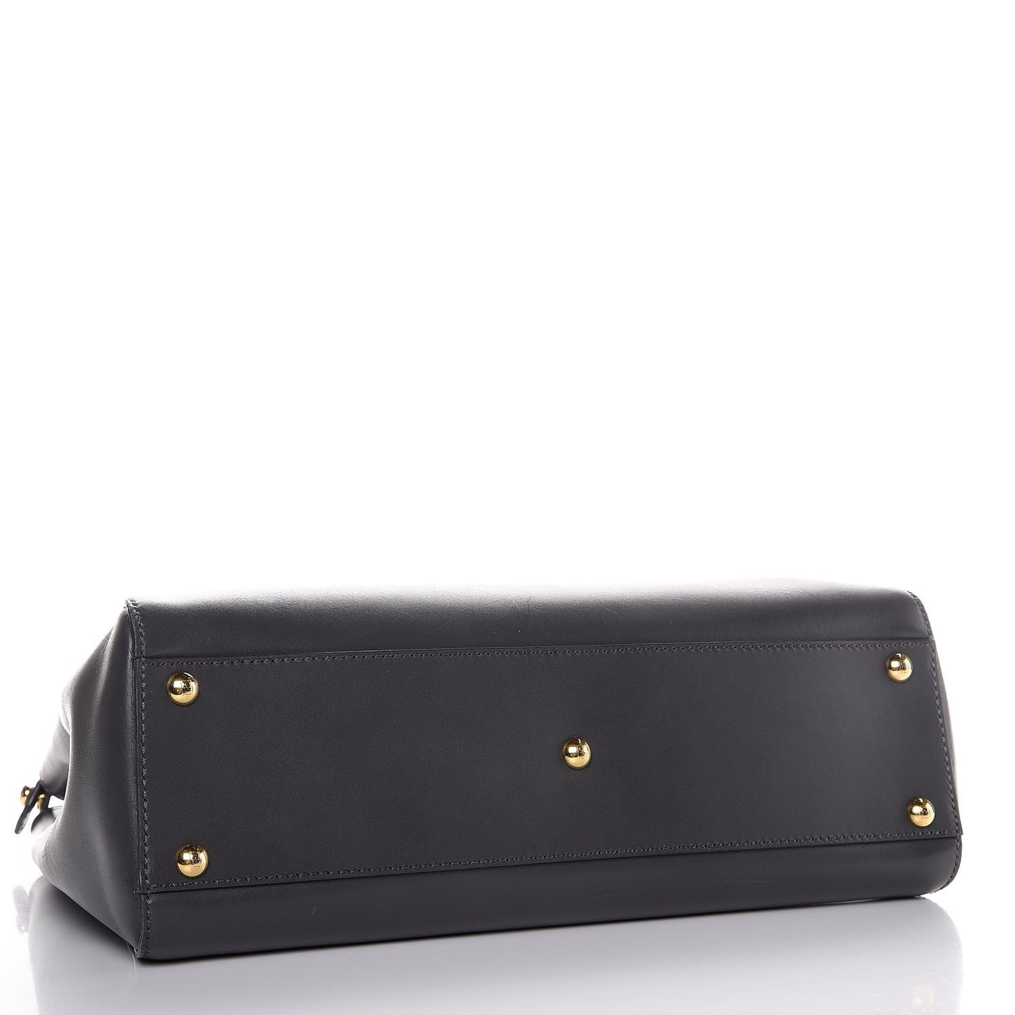 Vitello Morgan Shiny Nappa Medium Peekaboo Iconic Satchel Piombo Lime