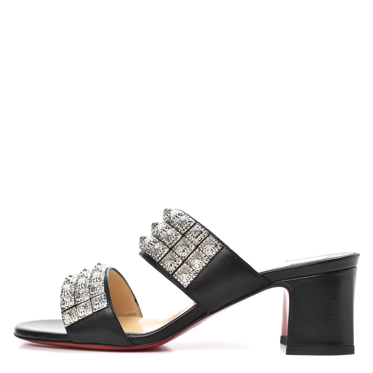 Christian Louboutin Nappa Myriadiam 55 Slide Sandals 36.5 Black 1 of 9