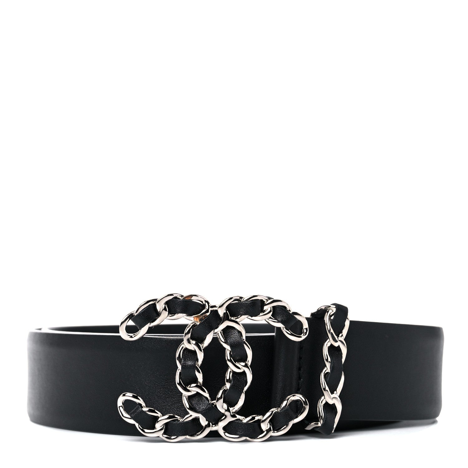 Chanel Calfskin CC Chain Belt 85 34 Black 1 of 9