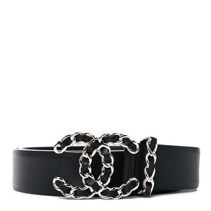 Chanel Calfskin CC Chain Belt 85 34 Black 1 of 9