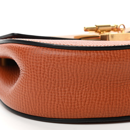 Chloe Grained Calfskin Lambskin Bi-Color Drew Shoulder Bag Orange Mustard 8 of 9