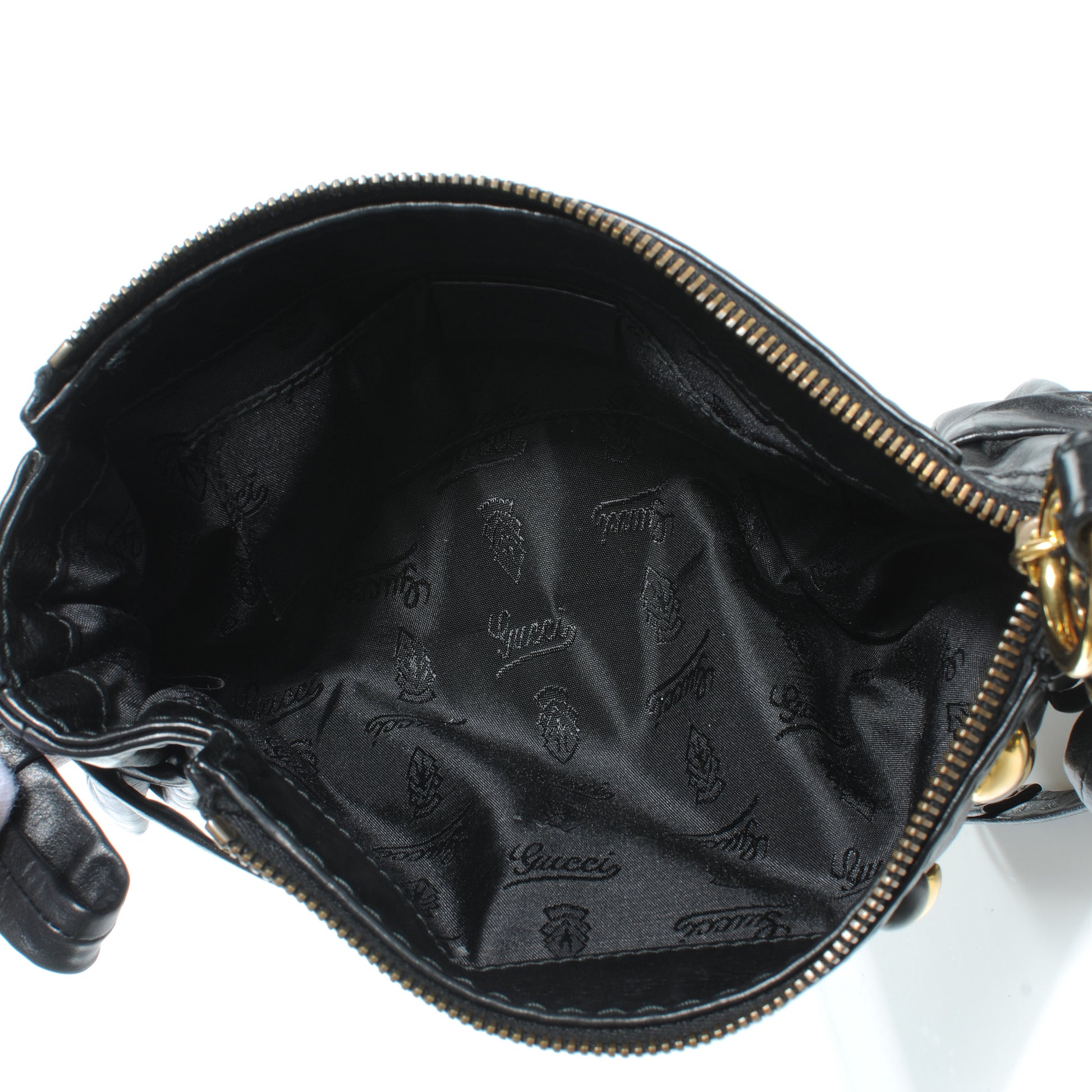 Gucci Leather Studded Babouska Clutch Black 8 of 8