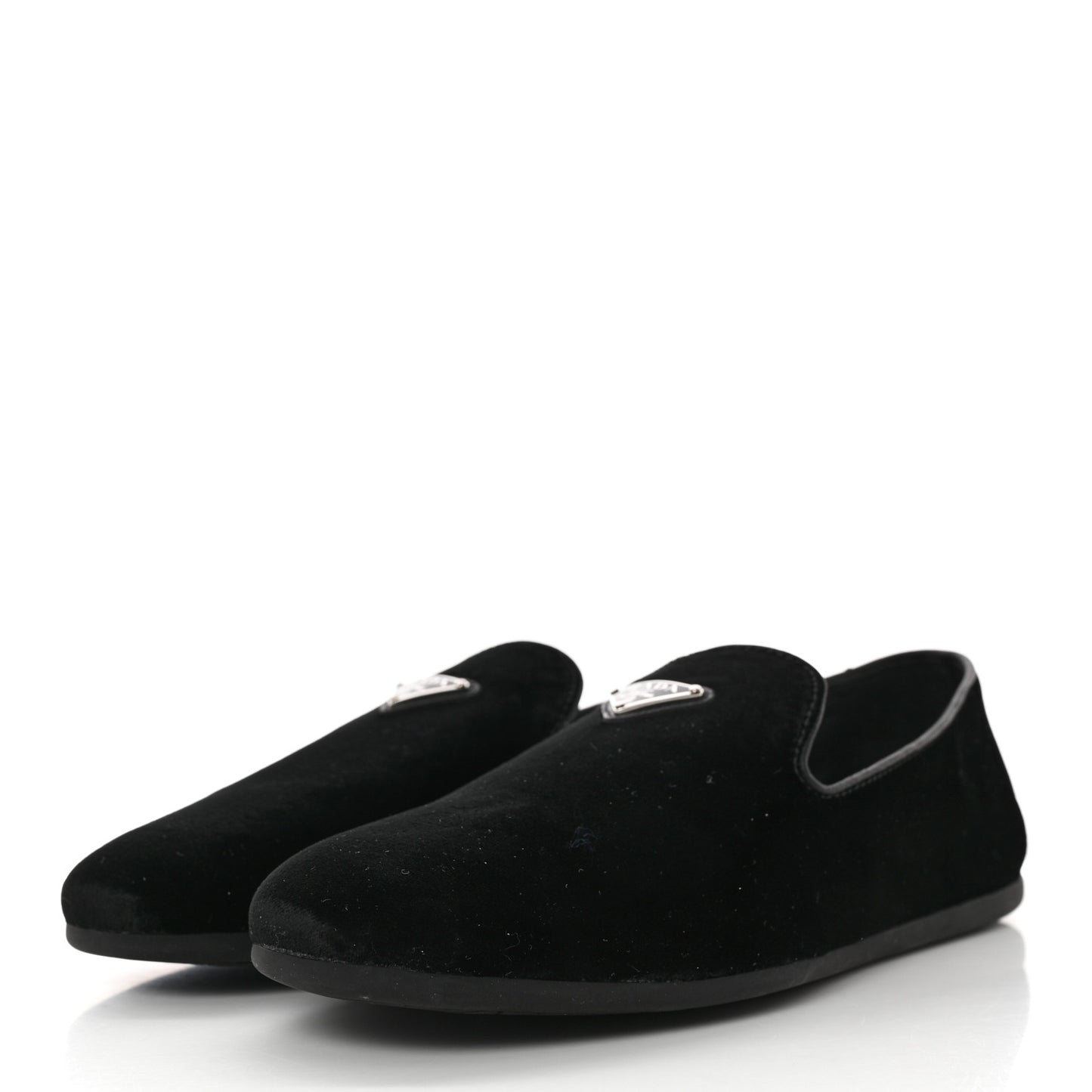 Velvet Mens Slip On Loafers 8 Black