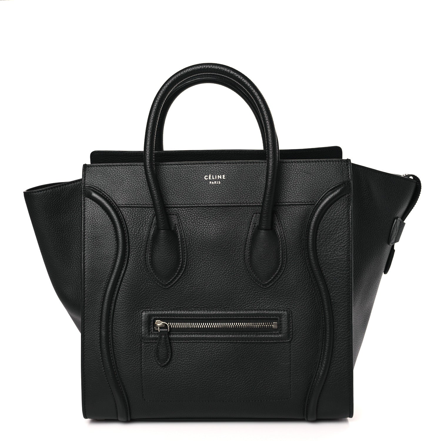 Celine Drummed Calfskin Mini Luggage Black 1 of 8