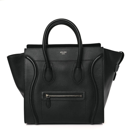 Celine Drummed Calfskin Mini Luggage Black 1 of 8