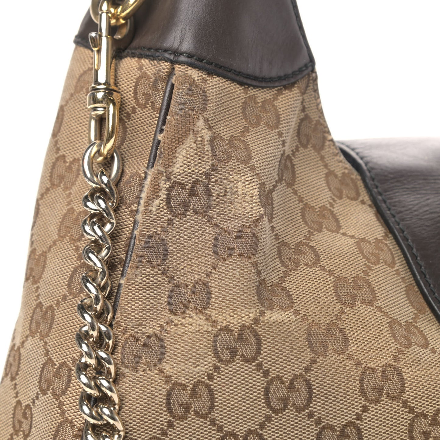 Monogram Margaux Calfskin Medium Emily Hobo Beige Ebony Cocoa