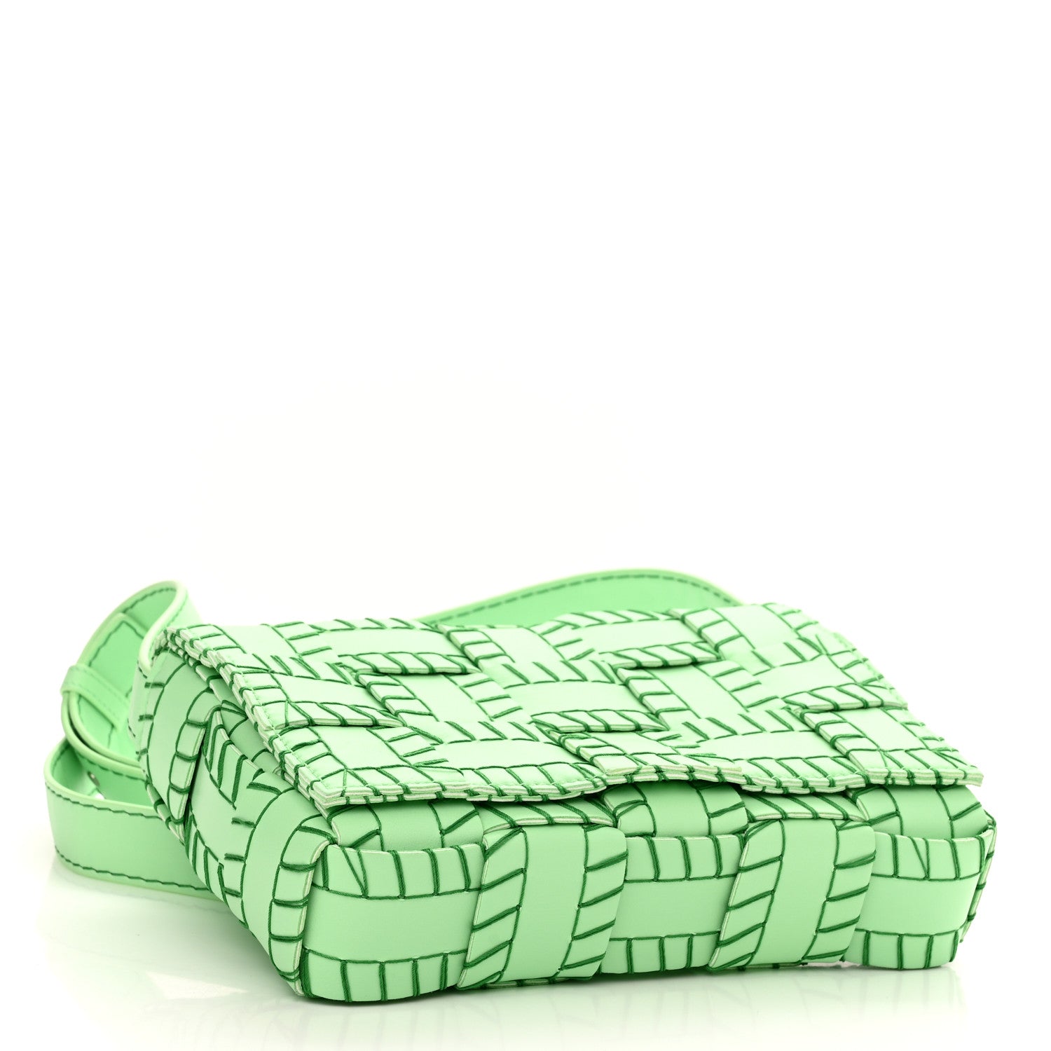 Bottega Veneta Nappa Maxi Intrecciato Overlock Stitched Cassette Crossbody Bag Parakeet 4 of 11