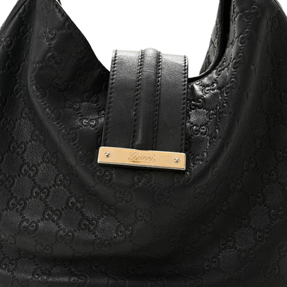 Gucci Guccissima Large New Ladies Web Hobo Black 8 of 14