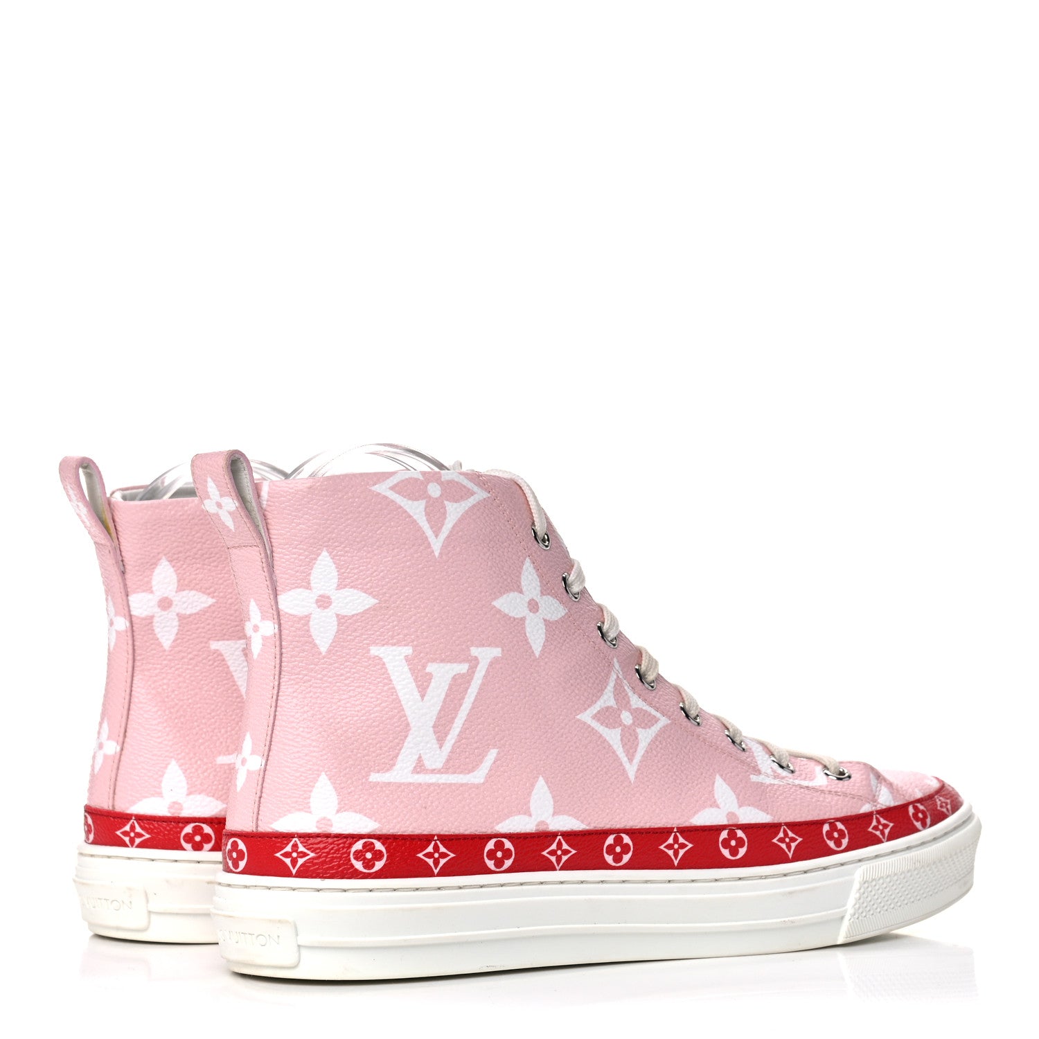 Louis Vuitton Monogram Giant Stellar Sneaker Boots 40 Rose Rouge 4 of 11